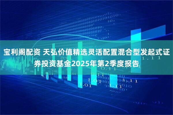宝利阁配资 天弘价值精选灵活配置混合型发起式证券投资基金2025年第2季度报告