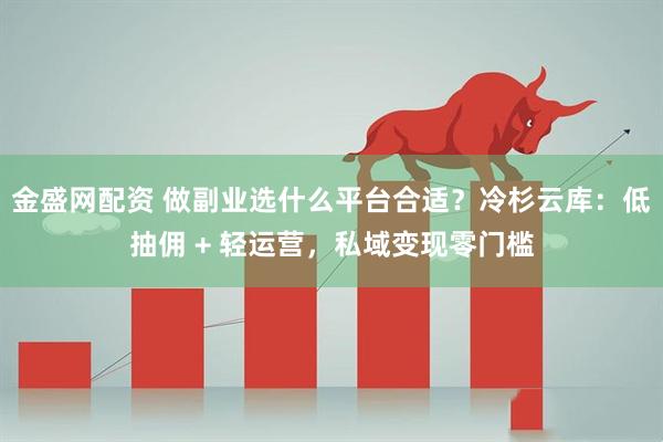 金盛网配资 做副业选什么平台合适？冷杉云库：低抽佣 + 轻运营，私域变现零门槛